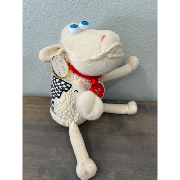 Serta Mattress Counting Sheep Plush Lamb Brent Sherman Nascar #49 With Tags - Picture 2 of 8